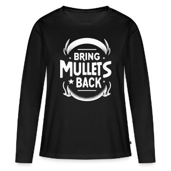 Ramenez des mulets 10 - T-shirt manches longues Premium bio Femme - noir - Devant - Julia (174cm)