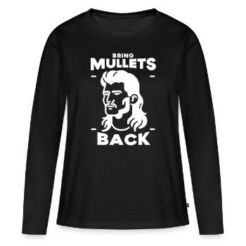 Ramener les mulets 5 - T-shirt manches longues Premium bio Femme - noir - Devant - Julia (174cm)