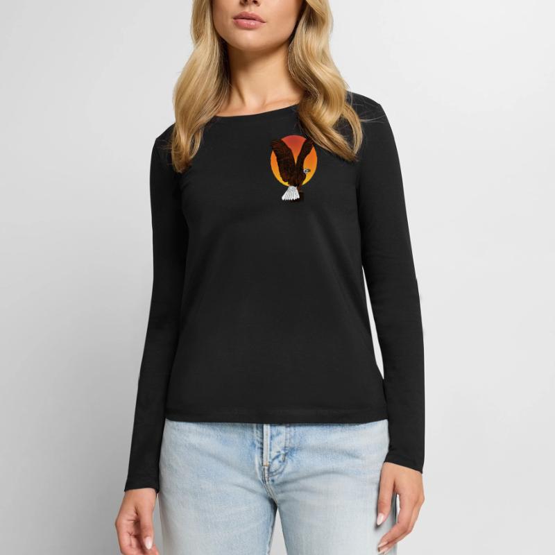 Bald Eagle - Bird Eagle Graphic Design Women's Premium Organic Long Sleeve Shirt