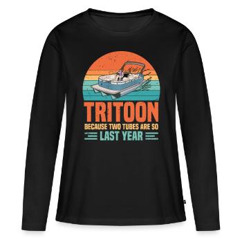 Capitaine Tritoon - T-shirt manches longues Premium bio Femme - noir - Devant - Julia (174cm)