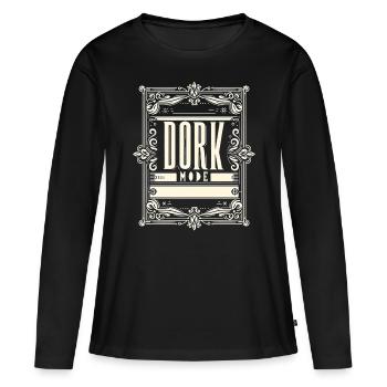 Mode Dork 15 - T-shirt manches longues Premium bio Femme - noir - Devant - Julia (174cm)