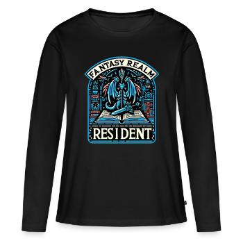 Fantasy Realm Resident 2 - Frauen Premium Bio Langarmshirt - Schwarz - Vorne - Julia (174cm)