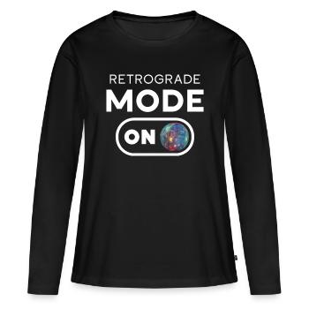 Mercure rétrograde - T-shirt manches longues Premium bio Femme - noir - Devant - Julia (174cm)