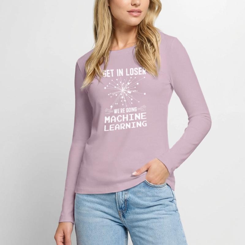Machine Learning Algorithmen KI Datenanalyst Frauen Premium Bio Langarmshirt