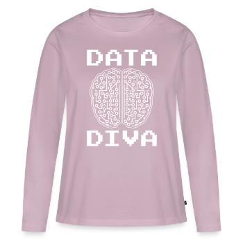 Machine Learning Algorithms AI Data Analyst - Women's Premium Organic Long Sleeve Shirt - dusky pink - Front - Julia (174cm)