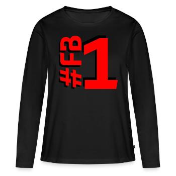 FB1-KARTON - Frauen Premium Bio Langarmshirt - Schwarz - Vorne - Julia (174cm)