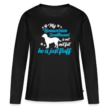 Le Sweathound hanovrien est tout simplement moelleux - T-shirt manches longues Premium bio Femme - noir - Devant - Julia (174cm)