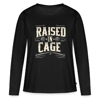 élevé dans une cage 21 - T-shirt manches longues Premium bio Femme - noir - Devant - Julia (174cm)