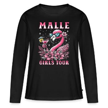 Visite des filles de Malle - T-shirt manches longues Premium bio Femme - noir - Devant - Julia (174cm)