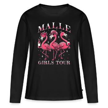 Visite des filles de Malle - T-shirt manches longues Premium bio Femme - noir - Devant - Julia (174cm)