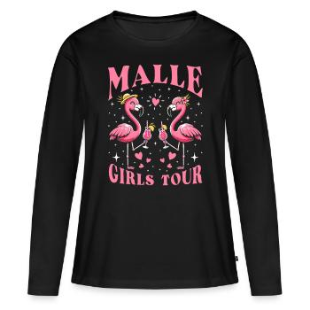 Visite des filles de Malle - T-shirt manches longues Premium bio Femme - noir - Devant - Julia (174cm)