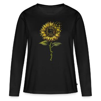 Poodle Grandma - Women's Premium Organic Long Sleeve Shirt - black - Front - Julia (174cm)