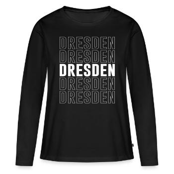 Dresden Scripture Germany - Women's Premium Organic Long Sleeve Shirt - black - Front - Julia (174cm)