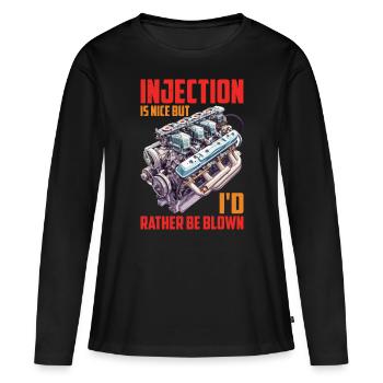 L’injection est agréable mais je préfère être soufflé 16 - T-shirt manches longues Premium bio Femme - noir - Devant - Julia (174cm)