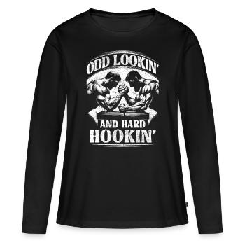 Arm Wrestling Odd Looking And Hard Hookin - Women's Premium Organic Long Sleeve Shirt - black - Front - Julia (174cm)