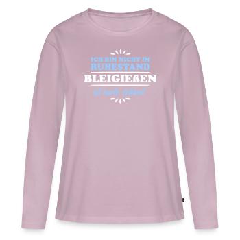 Retraite Pensionné Retraité Lead Casting - T-shirt manches longues Premium bio Femme - rose poudré - Devant - Julia (174cm)