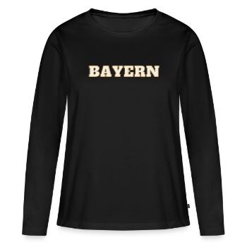 Bayern Bavière - T-shirt manches longues Premium bio Femme - noir - Devant - Julia (174cm)