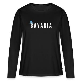 Bayern Bavière - T-shirt manches longues Premium bio Femme - noir - Devant - Julia (174cm)