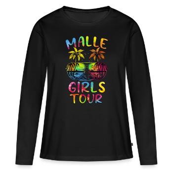 Visite de Malle Girls - T-shirt manches longues Premium bio Femme - noir - Devant - Julia (174cm)