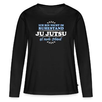 Ruhestand Rentner Pensioner Ju-Jutsu - Frauen Premium Bio Langarmshirt - Schwarz - Vorne - Julia (174cm)