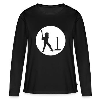 Tee-ball kids - Tee ball player kid - Women's Premium Organic Long Sleeve Shirt - black - Front - Julia (174cm)