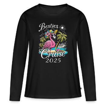 Besties Cruise 2025 - Women's Premium Organic Long Sleeve Shirt - black - Front - Julia (174cm)