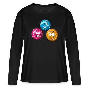 Bocce Ball Player Funny Bocce Balls Funny Boccia B - Women's Premium Organic Long Sleeve Shirt - black - Front - Julia (174cm)