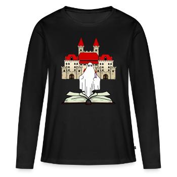 Mitternacht Geisterstunde Märchen Spuk Geschichte - Frauen Premium Bio Langarmshirt - Schwarz - Vorne - Julia (174cm)