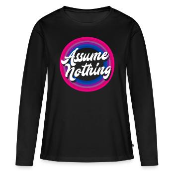 Acceptation de la sexualité bisexuelle - T-shirt manches longues Premium bio Femme - noir - Devant - Julia (174cm)