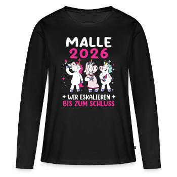 Centre commercial pour femmes 2026 - T-shirt manches longues Premium bio Femme - noir - Devant - Julia (174cm)