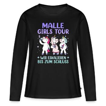 Malle Girls Tour - Women's Premium Organic Long Sleeve Shirt - black - Front - Julia (174cm)