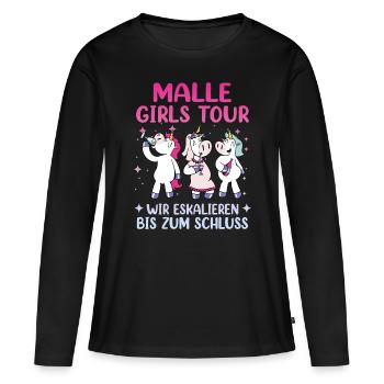 Malle Girls Tour - Women's Premium Organic Long Sleeve Shirt - black - Front - Julia (174cm)