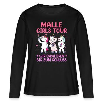 Malle Girls Tour - Women's Premium Organic Long Sleeve Shirt - black - Front - Julia (174cm)