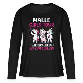 Malle Girls Tour - Women's Premium Organic Long Sleeve Shirt - black - Front - Julia (174cm)