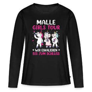 Malle Girls Tour - Women's Premium Organic Long Sleeve Shirt - black - Front - Julia (174cm)