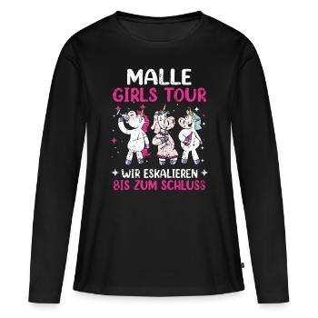 Malle Girls Tour - Women's Premium Organic Long Sleeve Shirt - black - Front - Julia (174cm)