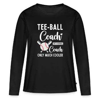 Tee ball coach Tee-ball coach - Women's Premium Organic Long Sleeve Shirt - black - Front - Julia (174cm)