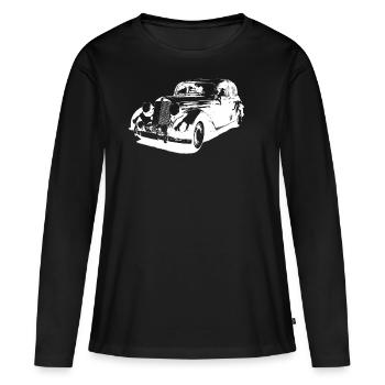 Voiture de collection - T-shirt manches longues Premium bio Femme - noir - Devant - Julia (174cm)