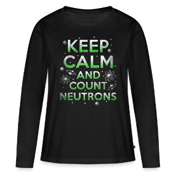 Ingénieur nucléaire Garder Son Calme Et Compter Les Neutrons - T-shirt manches longues Premium bio Femme - noir - Devant - Julia (174cm)