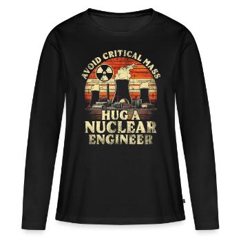 Ingénieur Nucléaire Technicien Nucléaire - T-shirt manches longues Premium bio Femme - noir - Devant - Julia (174cm)
