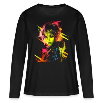 Anime Women Graphic Fantasy Anime - Women's Premium Organic Long Sleeve Shirt - black - Front - Julia (174cm)