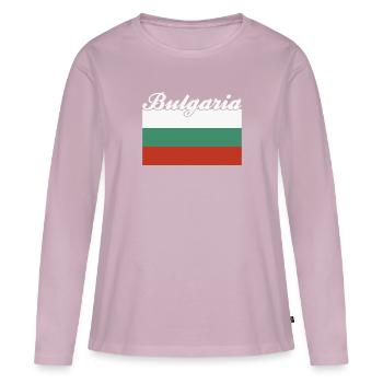 Flag: Bulgaria Bulgaria - Women's Premium Organic Long Sleeve Shirt - dusky pink - Front - Julia (174cm)