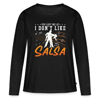Danse Salsa Tu Mas Perdu Danse Mambo Danseuse Salsa - T-shirt manches longues Premium bio Femme - noir - Devant - Julia (174cm)