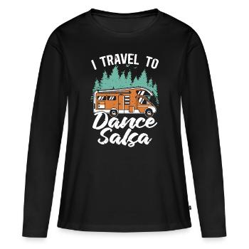 Danse Salsa I Voyage Pour Danser Salsa Mambo Musique - T-shirt manches longues Premium bio Femme - noir - Devant - Julia (174cm)