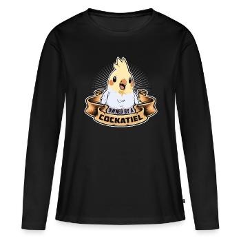 Cockatiel Owned By A Cockatiel Ornamental Bird - Frauen Premium Bio Langarmshirt - Schwarz - Vorne - Julia (174cm)