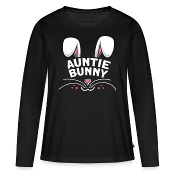 Auntie Bunny - Women's Premium Organic Long Sleeve Shirt - black - Front - Julia (174cm)