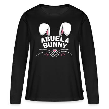 Abuela Bunny - Frauen Premium Bio Langarmshirt - Schwarz - Vorne - Julia (174cm)