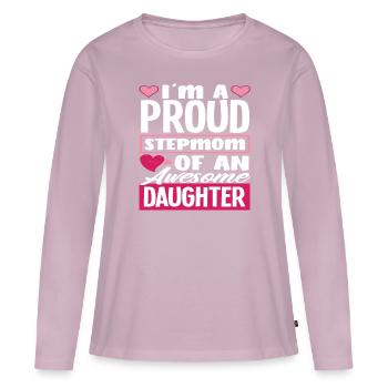 Madrastra orgullosa - Camiseta ecológica prémium de manga larga para mujer - rosa viejo - delante - Julia (174cm)