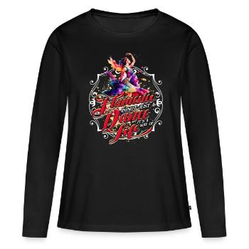 Flamenco Le flamenco n’est pas qu’une danse - T-shirt manches longues Premium bio Femme - noir - Devant - Julia (174cm)