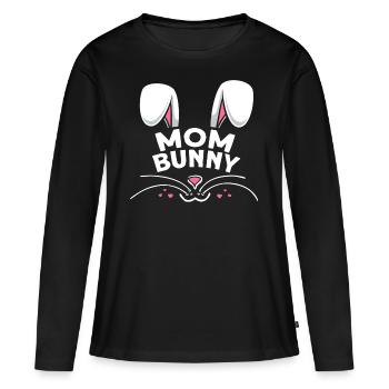 Mom Bunny - Women's Premium Organic Long Sleeve Shirt - black - Front - Julia (174cm)